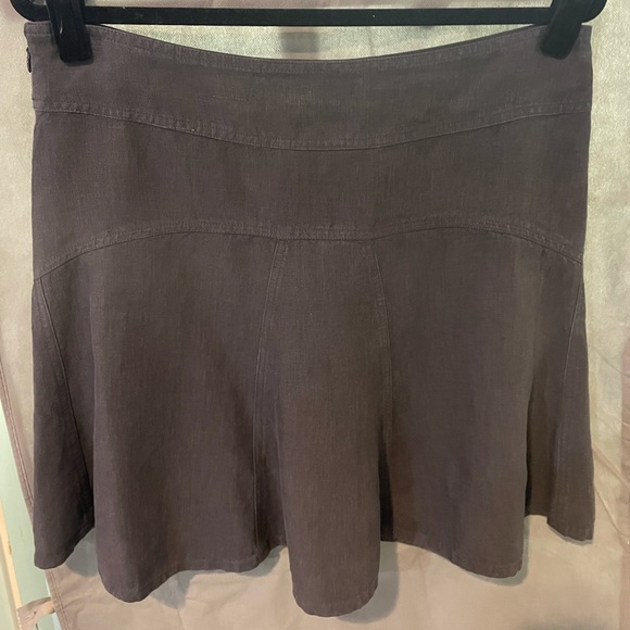 Athleta Grey Linen Skirt (Size 6) - Picture 2 of 4